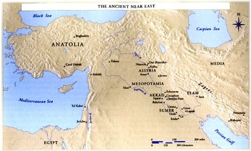 kaart oude Midden-Oosten